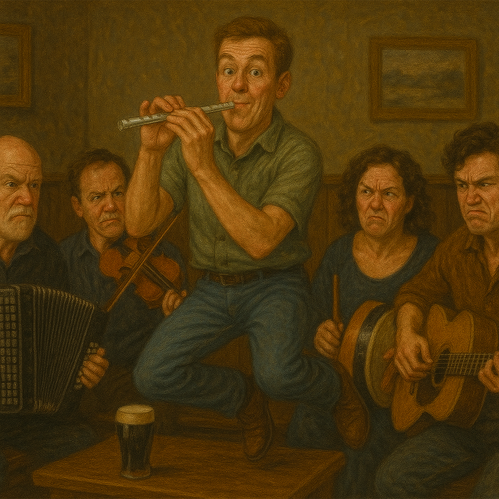 Bad Irish Music Session Etiquette showing off